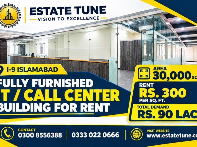 I-9 fully furnished IT Call Centre Building For Rent 30,000sqft